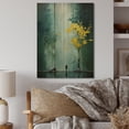 thumbnail image 2 of Designart "Emerald Canopy Bold Forest art painting V" Forest Print on Natural Pine Wood, 2 of 5