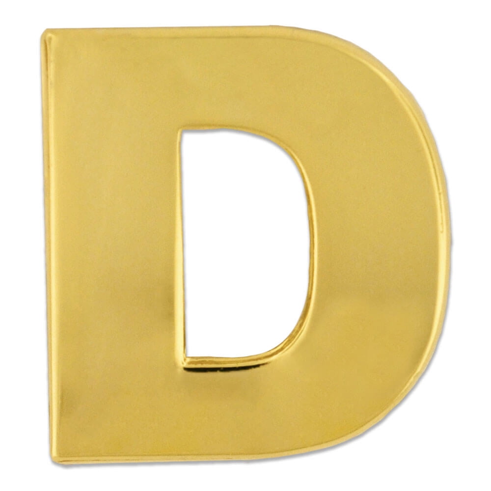 PinMart's Gold Plated Alphabet Letter D Lapel Pin - Walmart.com