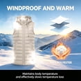 thumbnail image 7 of Yutgune Women's Long Hooded Puffer Vest Zip Up Sleeveless Jacket with Pockets Fall Winter, 7 of 7