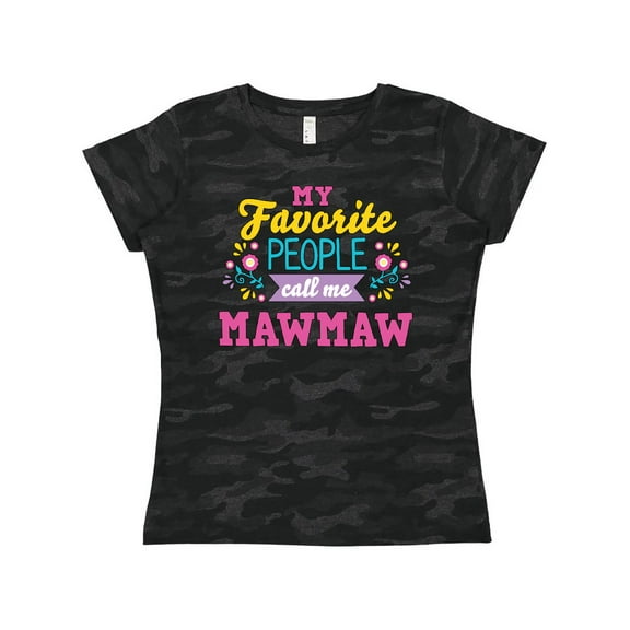 Inktastic My Favorite People Call Me Mawmaw with Flowers Women's T-Shirt