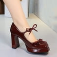 thumbnail image 2 of Women's Pumps High Heel 9CM Patent Leather Fashion Bowknot Shoes Wedding Party, 2 of 5