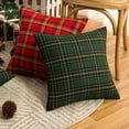 thumbnail image 2 of Fundas de almohada decorativas AQOTHES 45 x 45 cm, diseño navideño a cuadros, 2 of 6