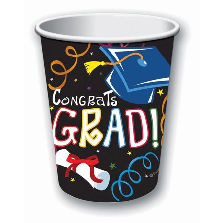 Graduation 9oz Paper Cups  24ct