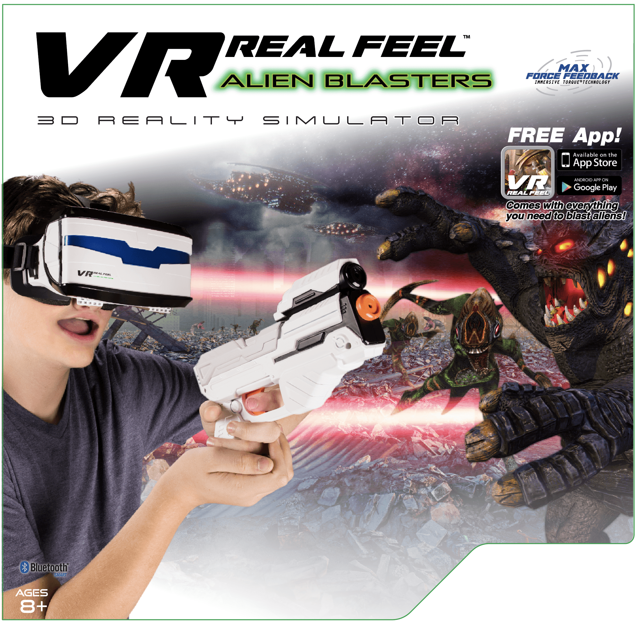 VR Real Feel Alien Blasters W/ Headset -
