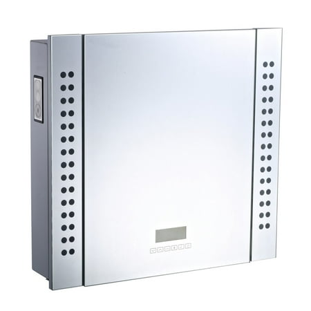 HOMCOM 25'' x 23'' Wall Mounted LED Lit Bathroom Mirror Cabinet with