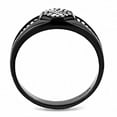 thumbnail image 3 of Stainless Steel Ring AAA GRD CZ Clear DA282 for Men Clear Stone Color Style BlackIon Size 9, 3 of 5