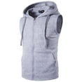 thumbnail image 4 of Chaleco con capucha y bolsillo con cremallera para hombre, chaleco con capucha M19, 4 of 4