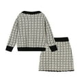 thumbnail image 2 of LittleSpring Girls' Two-Piece Black Plaid Button Down Set and Skirt Set Size 6, 2 of 7