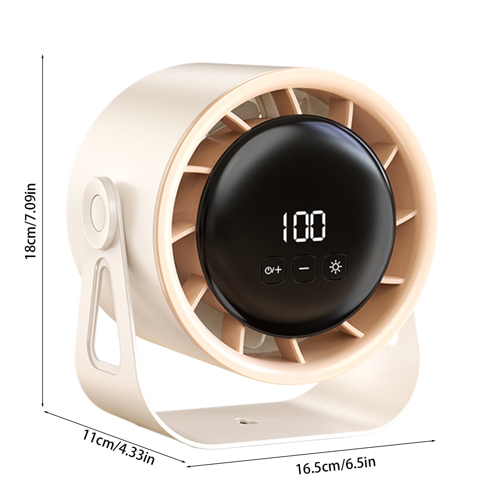 JMKQLZ Sleek Design Desktop Cooling Fan, 2025 New Multi-function LED Digital Display Fan Wireless Portable Household Silent Fan Kitchen Wall Mounted Circulator, Gift to Mom, Child