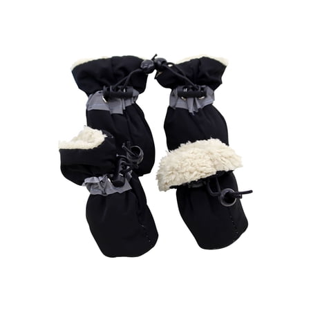 Shipiny Winter Dog Shoes Fleece Warm Dog Boots with Reflective Tape 1 Claw Cover Pet Shoes with Drawstring Home Goods Household Supplies Q