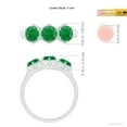 thumbnail image 5 of ANGARA Natural Aeon Art Deco Three Stone 1.35 ct Emerald Hexagonal Engagement Ring in 14K White Gold for Women (Size-5mm) | May Birthstone, Anniversary, Jewelry Gift for Women | Natural Emerald Ring, 5 of 10