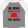 thumbnail image 4 of Inktastic My Mema Loves Me Grandson Gift Boys or Girls Long Sleeve Baby Bodysuit, 4 of 5