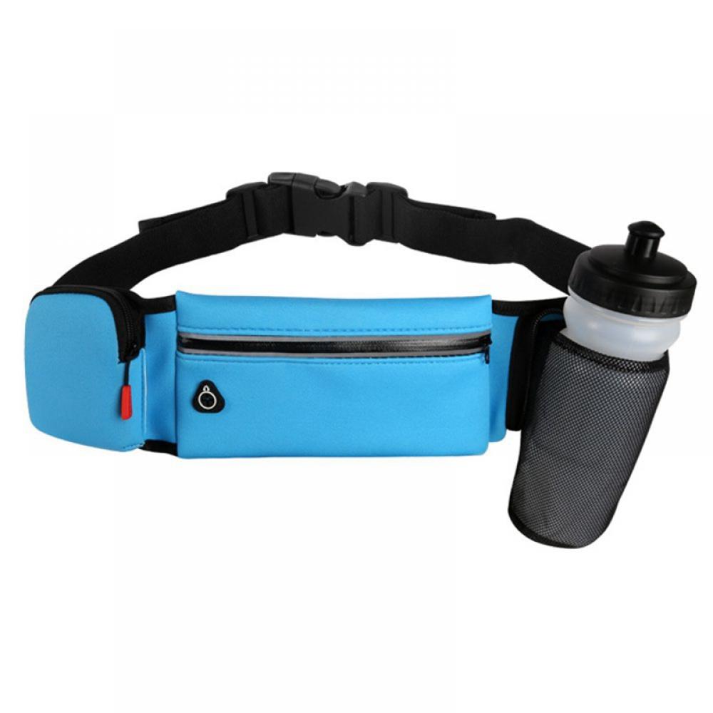 Cycling And Outdoor Activities Black Water Resistant Sport Bumbag,Ultralight Belt Bag Outdoor Sports Waist Bag Sports Waist Bag,With Reflective Tape And Headphone Jack Suitable For Running 
