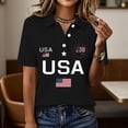 thumbnail image 5 of Trgacdwlo 1776-2026 4th of July Womens Golf Polo Shirt Freedom Womens 250th Anniversary USA Shirt Short Sleeve Golf Shirt Women, 5 of 6