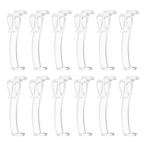 Uxcell 12 Paquete de Clips para Valance Transparentes de 2 pulgadas, Soporte Retenedor de Valance para Persiana Horizontal Estilo 10