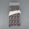 thumbnail image 2 of Ambesonne Ethnic Bedding Set 4 Pcs, Aztec Ornament Lace, Queen, Grey Vermilion Brown, 2 of 3