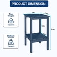 thumbnail image 2 of FODINGHILL 2-Tier Tall Outdoor Side Table, HDPE All Weather Patio Adirondack End Table, Plastic Table for Porch Garden Indoor, Blue, 2 of 8