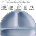 thumbnail image 3 of Suction Plates For Babies Toddlers| Plates Stay Put With Suction Feature | Divided Design | 3 Pack - Snngv, 3 of 5