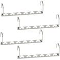 thumbnail image 1 of Piezas de perchas que ahorran espacio, perchas de metal, $ 4 piezas de perchas apilables mágicas, estantes para guardar ropa en armarios, $ perchas de acero inoxidable con 6 orificios, estantes para, 1 of 7