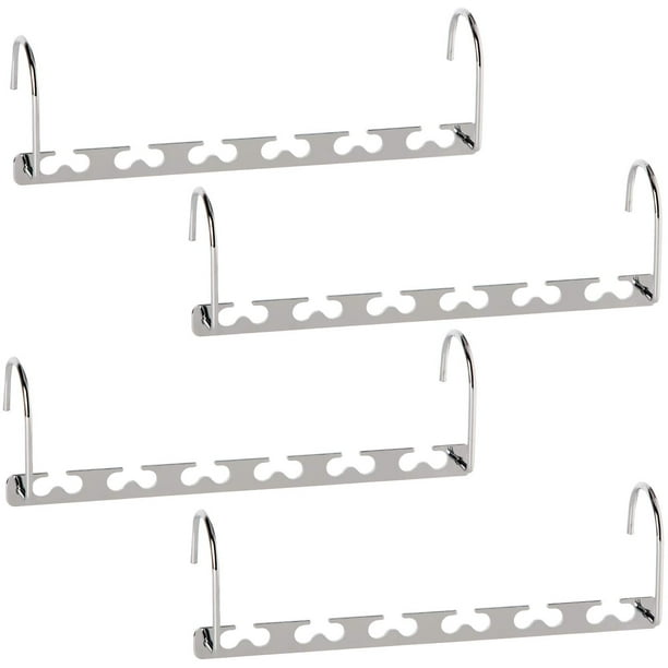 Piezas de perchas ahorradoras de espacio, perchas de metal, $4 Piezas de perchas apilables mágicas, perchas de almacenamiento de ropa para armario, $ Perchas de acero inoxidable de 6 orificios,