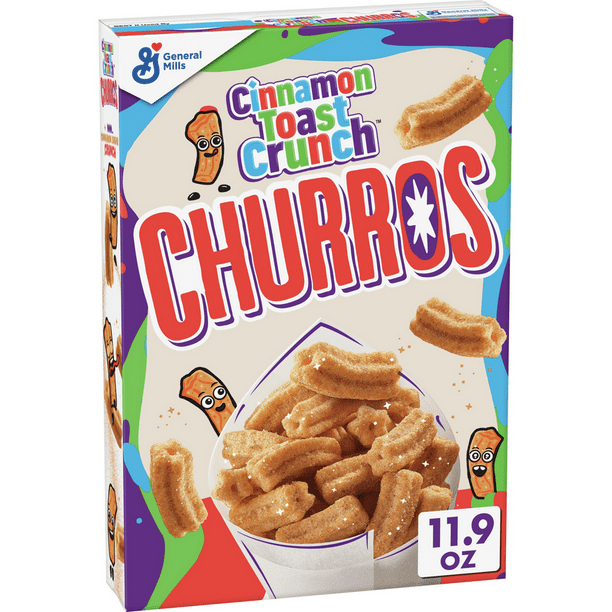 Cinnamon Toast Crunch Churros, Cereal with Whole Grain, 11.9 oz