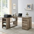 thumbnail image 4 of Naomi Home Ariel Executive L-Shaped Desk with Drawers - Large Modern Corner Computer Desk with Storage Drawers, Shelves, File Cabinet for Home Office - L Shape Desk Ideal for Work from Home - Natural, 4 of 10