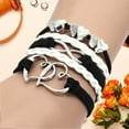 thumbnail image 4 of Bracelet Multiple Layer Anti-allergic Fashion Accessories Handmade Fashion Big Love Heart Pendant Braided Bracelet for Daily Wear, 4 of 8