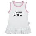 thumbnail image 1 of Cousin Crew Funny Dresses For Baby, Newborn Babies Skirts, Infant Princess Dress, 0-24M Kids Graphic Clothes (White Sleeveless Dresses, 18-24 Months), 1 of 4
