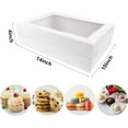 thumbnail image 2 of 12 cajas de pasteles con ventana de panadería blancas, caja grande para donas, galletas, postres, magdalenas, pastelería, empaques de pasteles, 2 of 4