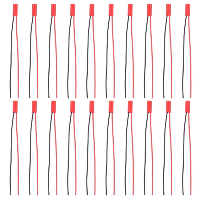 BEADCEST 20 Sets Red Wire Connector Cable for Li-Po and NiMh Battery Connection