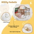 thumbnail image 4 of Yucurem Diaper Bag Tote, Large Capacity Diaper Bag with Multi-Pockets, Portable Quilted Baby Bag for Mom Dad, One Bear Printed, 4 of 9