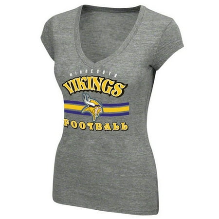 NFL - Minnesota Vikings Women's Cheering Section II Deep V-Neck Tri-Blend T-Shirt