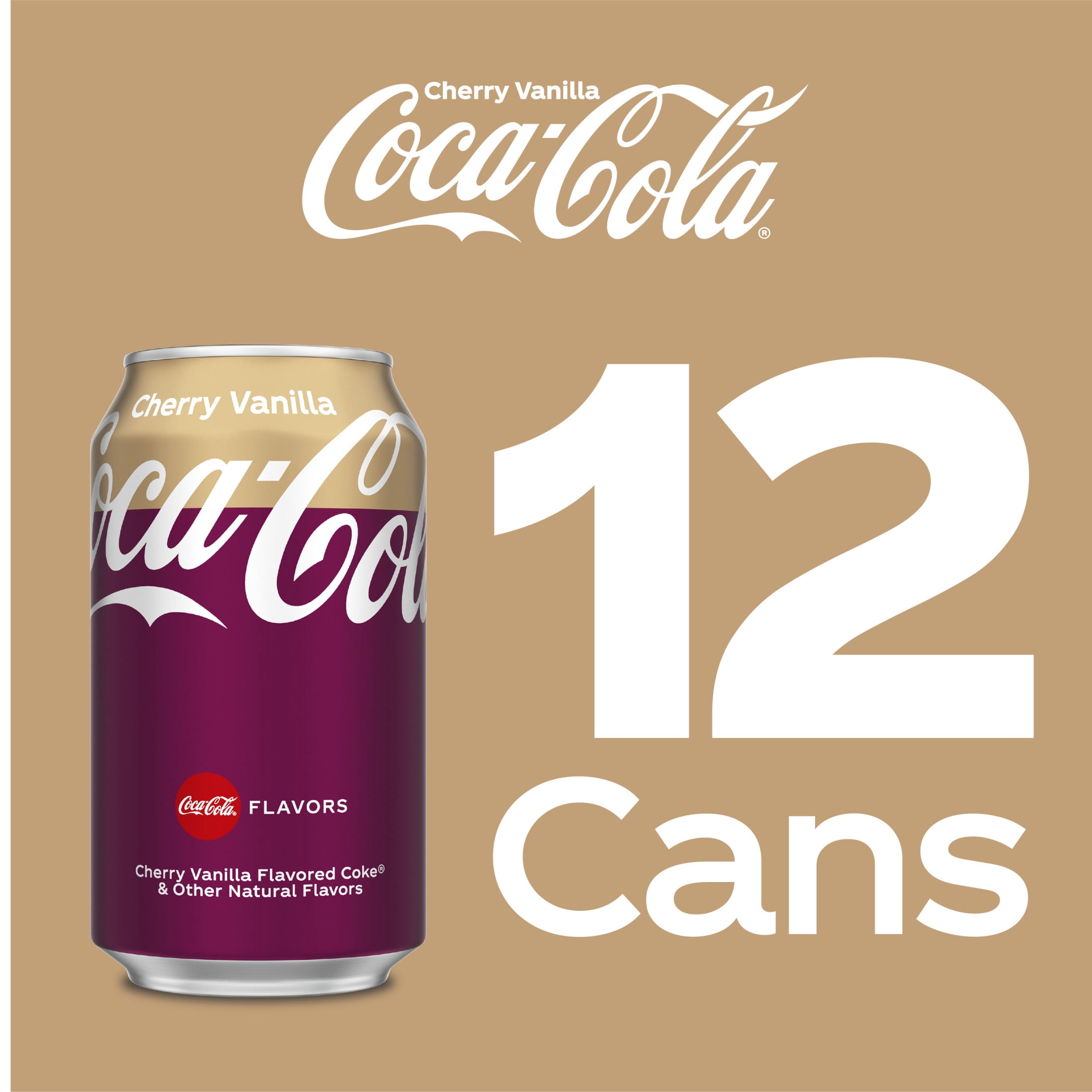 Coca-Cola Cherry Vanilla Soda Pop Fridge Pack Cans, 12 fl oz, 12 Pack