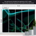 thumbnail image 3 of Tiptophomedecor Abstract Wallpaper Wall Mural - Blue Smoke Waves, 3 of 6