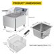 thumbnail image 2 of Freidora Eléctrica – 11.6 Cuartos – Canasta y Tapa – Acero Inoxidable – Patas Ajustables – 110V 1700W – Comercial para Restaurante u Hogar, 2 of 36