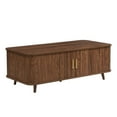 thumbnail image 3 of Christopher Knight Home Nova Sliding Door Storage Coffee Table, Walnut, 3 of 10