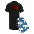 thumbnail image 1 of CafePress - Lumberjack Buffalo Plaid Bear - Men's Dark Pajamas, 1 of 1