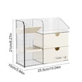 thumbnail image 3 of CaiYueKe Makeup Organizer Drawer Storage Box Adjustable Dividers Vanity Cosmetic Jewelry Organizer Bathroom Countertop Desk Drawer Organizer Plastic Storage Container, 3 of 7