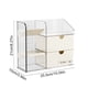 thumbnail image 3 of Uuiauoio Clear Makeup Organizer - Compartment Cosmetic and Jewelry Holder with 2 Drawers - Vanity Storage Box for Makeup, Skincare, Accessories, and Jewelry Display, 3 of 6
