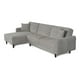 thumbnail image 3 of Sofá Cama Modular Reversible de Velvet Gris Claro Beehive Memory Foam Modelo Cosmo Makora, 3 of 8