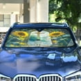 thumbnail image 4 of Qxltty Sunflower Gate Car Windshield Sunshades Foldable UV Rays Sun Visor Protector Keep Your Vehicle Cool 57×31.5in, 4 of 8