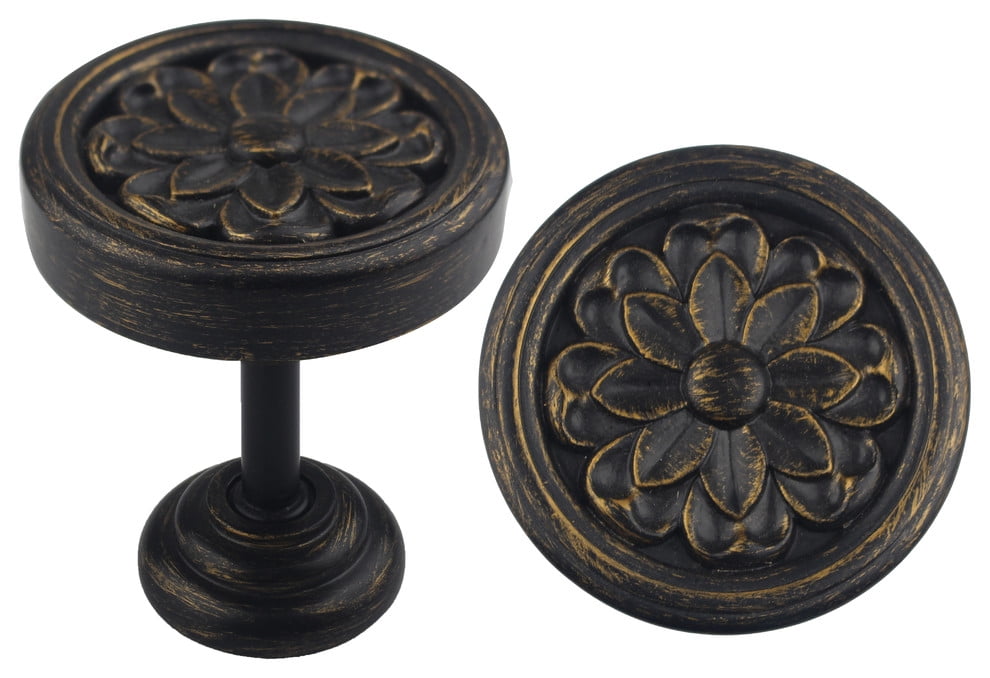 Urbanest Urbanest Primrose Medallion Drapery Holdbacks, Burnt Gold, Set