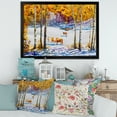 thumbnail image 3 of Designart 'Cattles In The Early Snow In The Tree Forest' Farmhouse Framed Art Print, 3 of 4