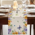 thumbnail image 3 of Table Runners 70 Inches Long Dress Scarves, Spring Wildflowers Farmhouse Coffee/Dining/Kitchen Table Decor, Holiday Table Runner, Watercolor Tulip Floral Leaf Plant Beige 13x70 Inch, 3 of 9
