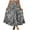 Black, variant on Womens Boho Midi Skirts Casual Swing Flowy Floral Skirts Tiered Layer Ruffle A-Line Skirts