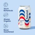 thumbnail image 4 of Sound Organic Sparkling Water with Tea + Botanicals, Blueberry and Cinnamon Hibiscus Tea, Unsweetened, Whole30, Non-GMO, Zero Calories - 12 fl oz, Pack of 12, 4 of 6