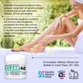 thumbnail image 4 of CLEAR 40 Crema de urea 40 por ciento para pies de máxima resistencia (4 oz) | Suaviza los talones agrietados y la piel seca Crema de urea 40 por ciento - Árbol de té y aceite de coco | Crema de urea p, 4 of 7