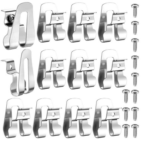 

Toorise 12Pcs Drill Driver Hook Heavy Duty Metal Tool Hook Clip Durable Electric Drill Belt Clip with Screws for DeWalt N268241 N169778 N086039 DCD980 DCD985 DCD780