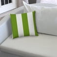 thumbnail image 6 of 14" X 20" Green And Ivory Blown Seam Striped Lumbar Indoor Outdoor Pillow, 6 of 8