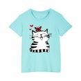 thumbnail image 1 of RXIRUCGD 2025 Vêtements d'Été pour Enfants T-shirt Imprimé Mode Mignon Col Rond Manches Courtes, 1 of 5